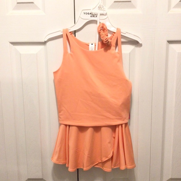 Yogalicious Girls 2Pc Sunrise Cut-Out Tank + Tulip Hem Skort Activewear Set - Picture 15 of 16
